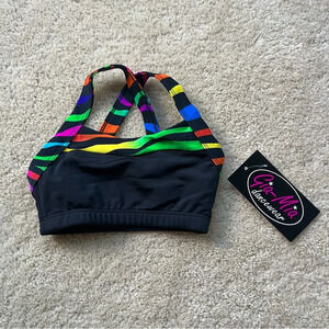 NWT Gia-Mia Girl’s Dancewear Sports Bra - Size S - Dance Ballet Gymnastics